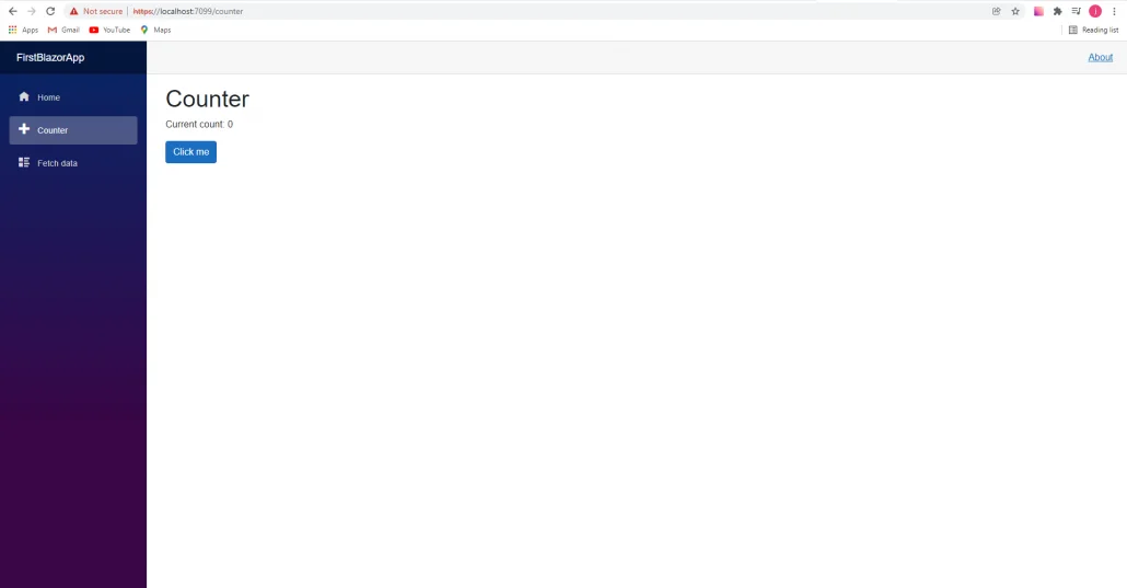 blazor framework-webapp counter