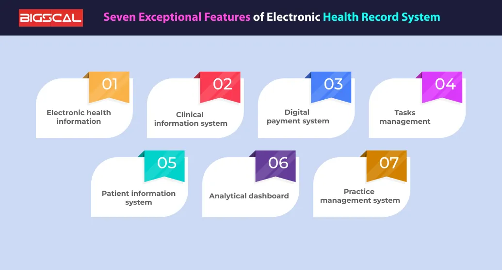 Seven Exceptional Features of Electronic Health Record System